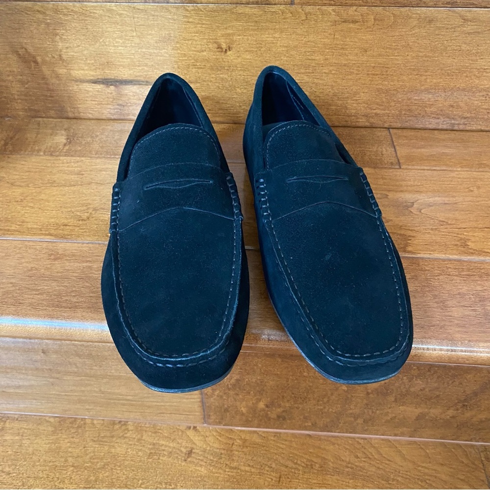 NWB Toecap Black Suede Driving Loafer for Men